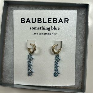 Bauble Bar Bride Earrings: Something Blue and Something New